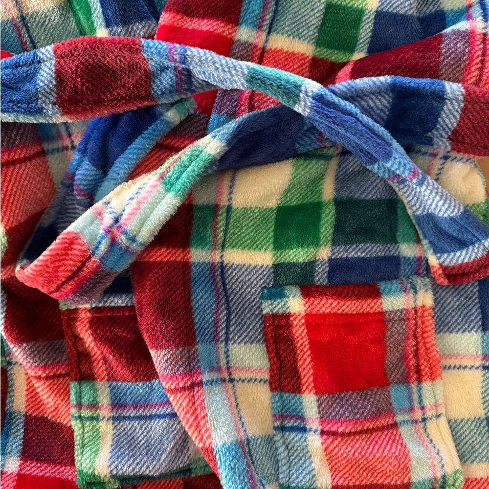 Cozy Plaid Girls Robe - Picture 3 of 3
